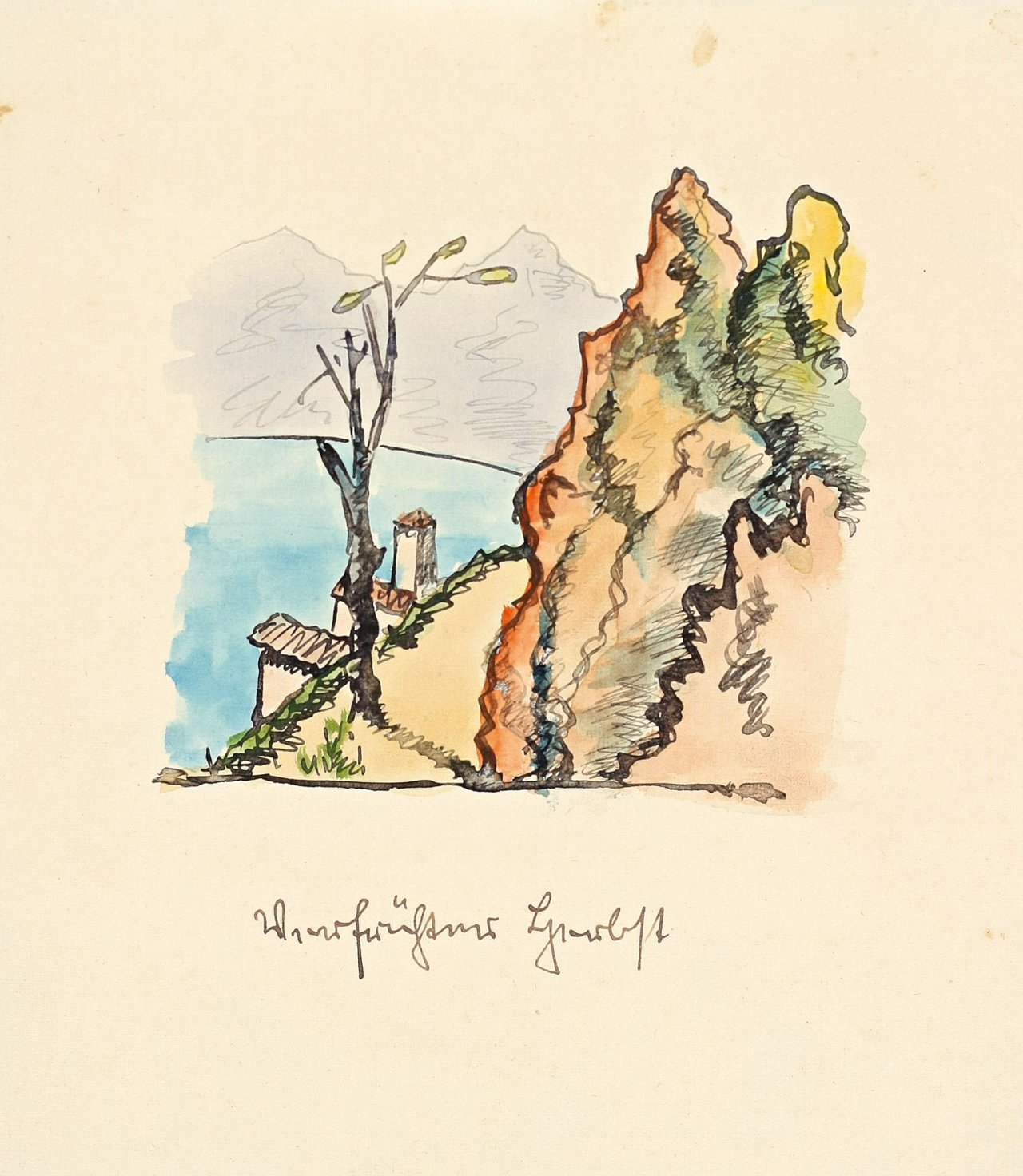Auf diesem Bild ist das folgende Kunstwerk zu sehen: Hermann Hesse. „Verfrühter Herbst“. 1930er Jahre.