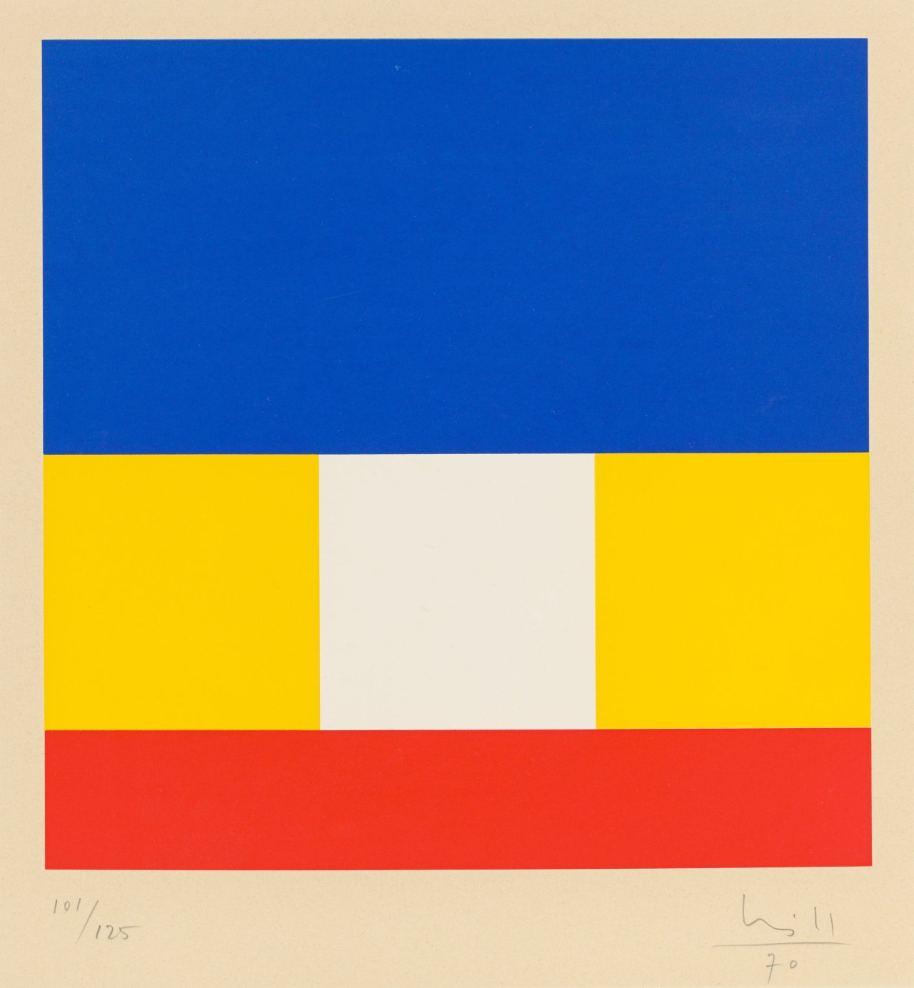 Auf diesem Bild ist das folgende Kunstwerk zu sehen: Max Bill. Ohne Titel. 1970.
