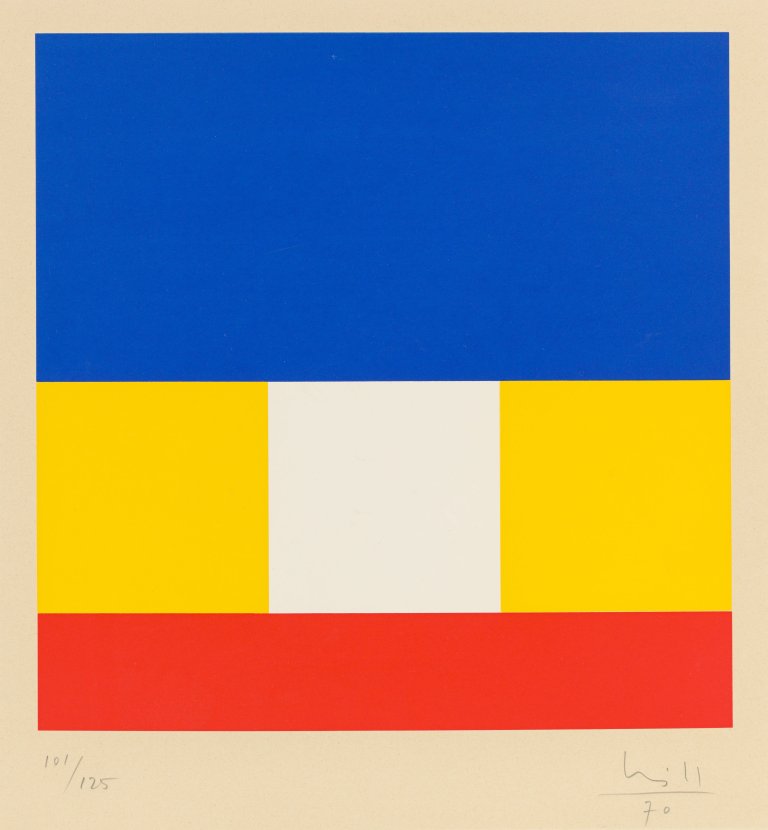 Auf diesem Bild ist das folgende Kunstwerk zu sehen: Max Bill. Ohne Titel. 1970.