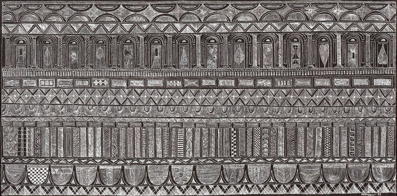 Auf diesem Bild ist das folgende Kunstwerk zu sehen: Siegfried Klapper. „Ornamentale Zeichnung“. 1958.