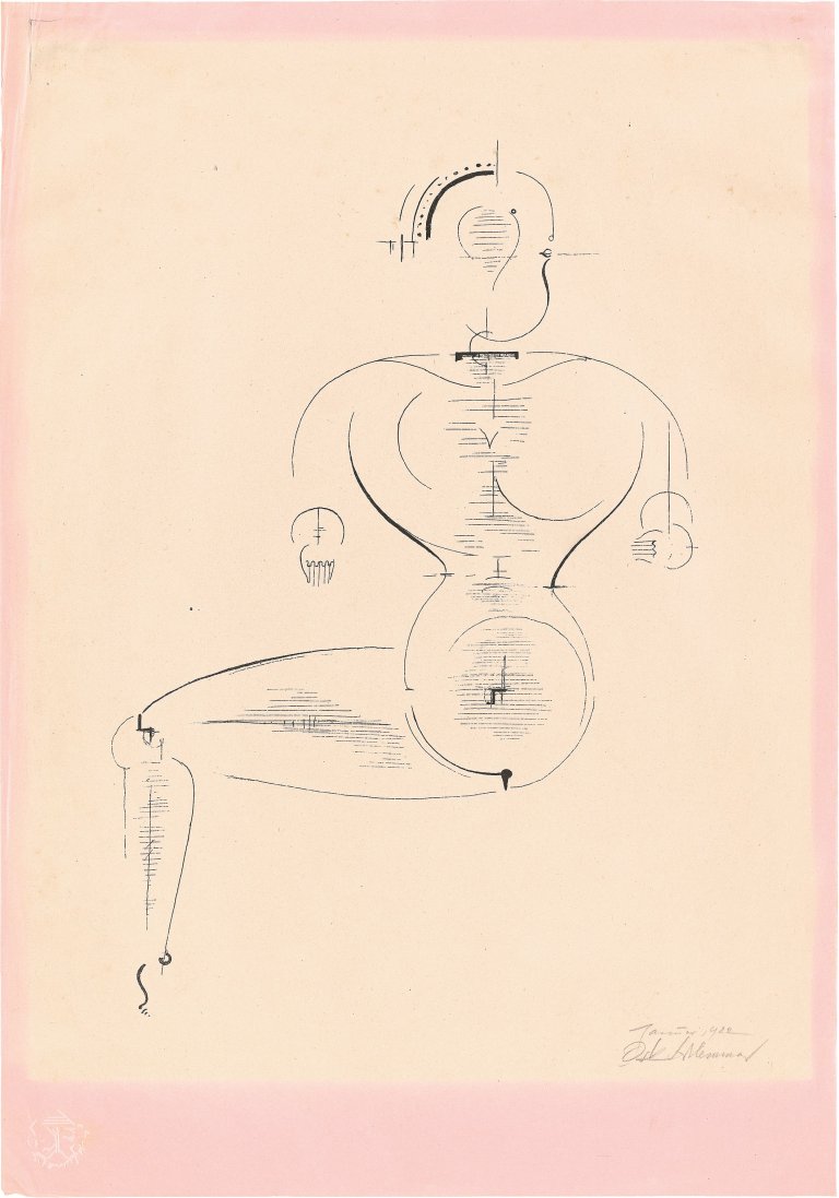 Auf diesem Bild ist das folgende Kunstwerk zu sehen: Oskar Schlemmer. „Figur H 2“. 1922.