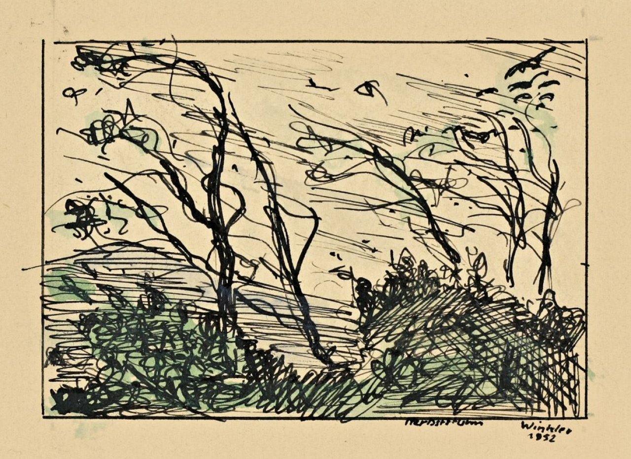 This picture shows the following artwork: A.R. Penck. „Herbststurm“. 1952.
