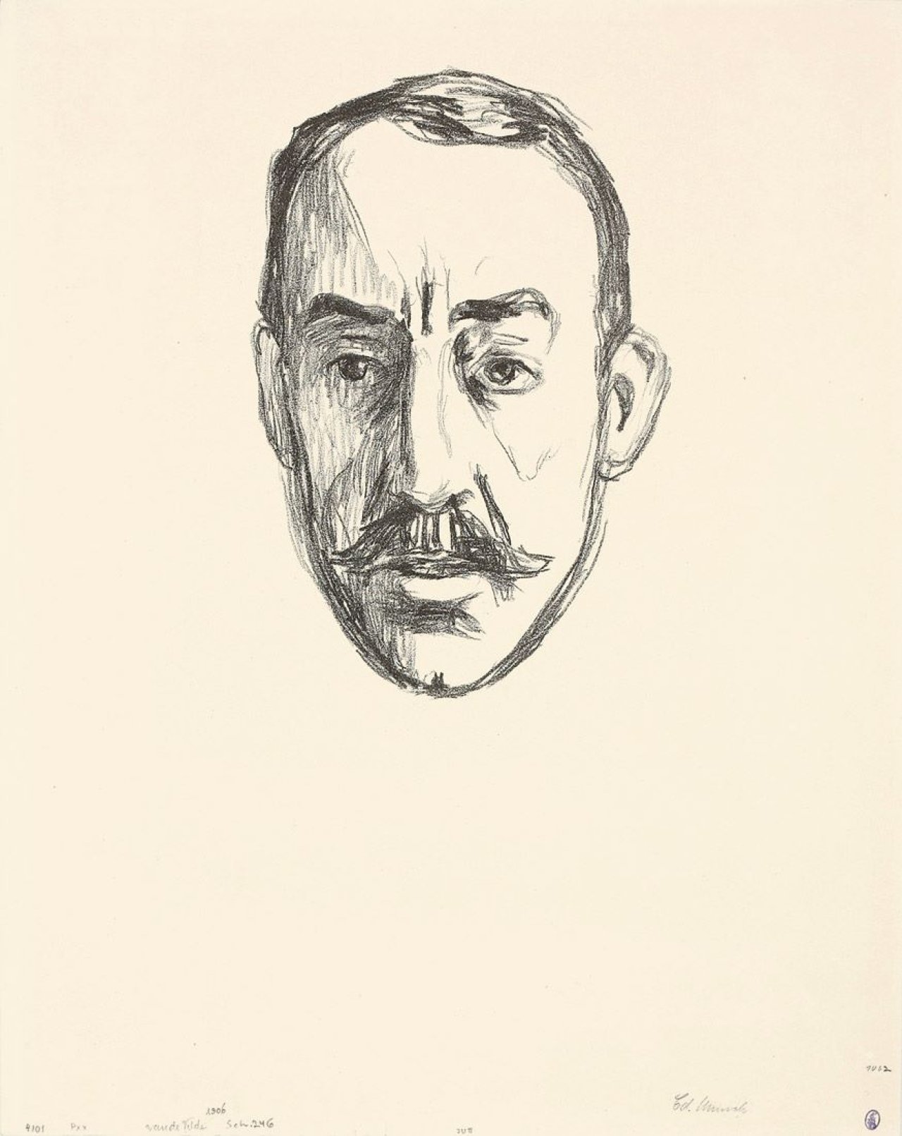This picture shows the following artwork: Edvard Munch. „Henry van de Velde“. 1906.