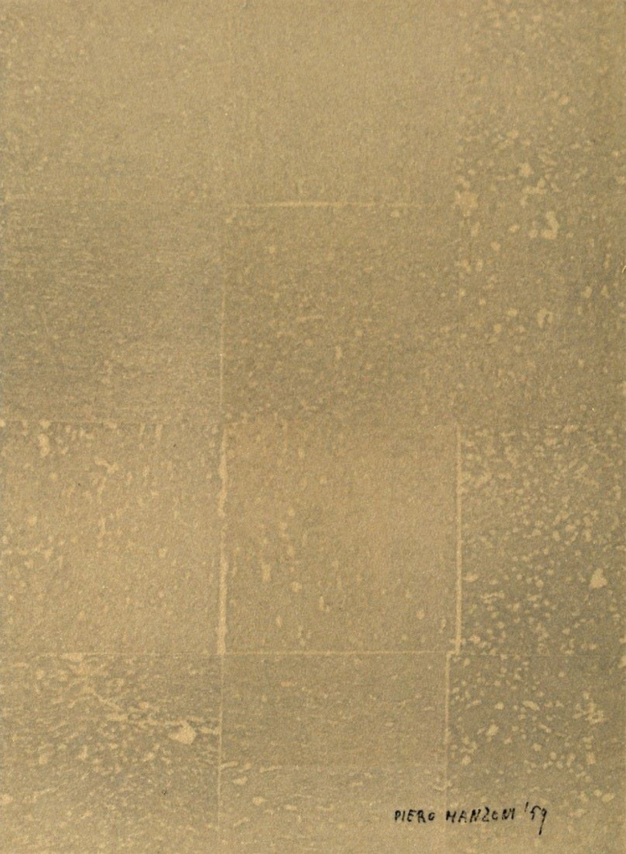 Auf diesem Bild ist das folgende Kunstwerk zu sehen: Piero Manzoni. „Effects of Matter“. 1959.