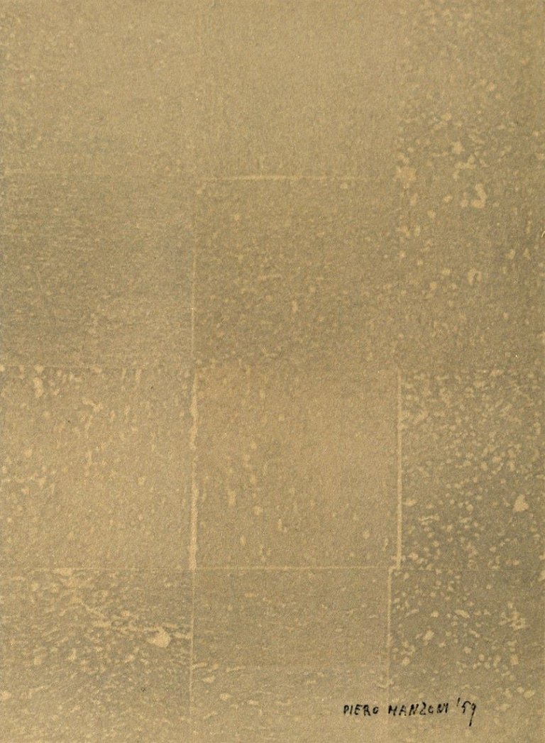 Auf diesem Bild ist das folgende Kunstwerk zu sehen: Piero Manzoni. „Effects of Matter“. 1959.