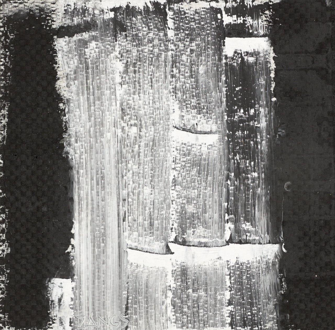 Auf diesem Bild ist das folgende Kunstwerk zu sehen: Herbert Zangs. Ohne Titel. Ca. 1979/80.