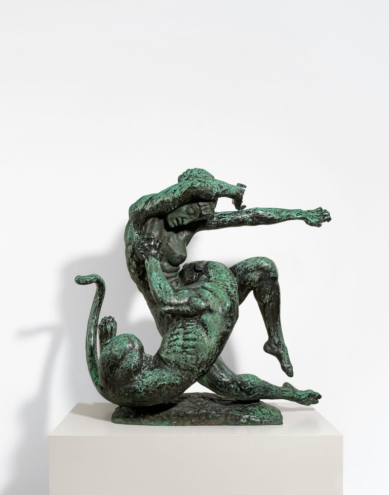 Auf diesem Bild ist das folgende Kunstwerk zu sehen: Fritz Behn. Überfall. Um 1913.