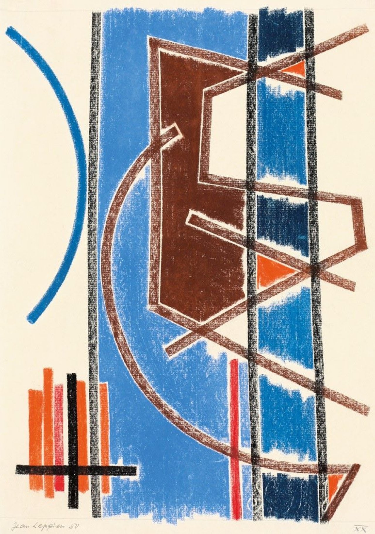 Auf diesem Bild ist das folgende Kunstwerk zu sehen: Jean Leppien. Ohne Titel. 1950.