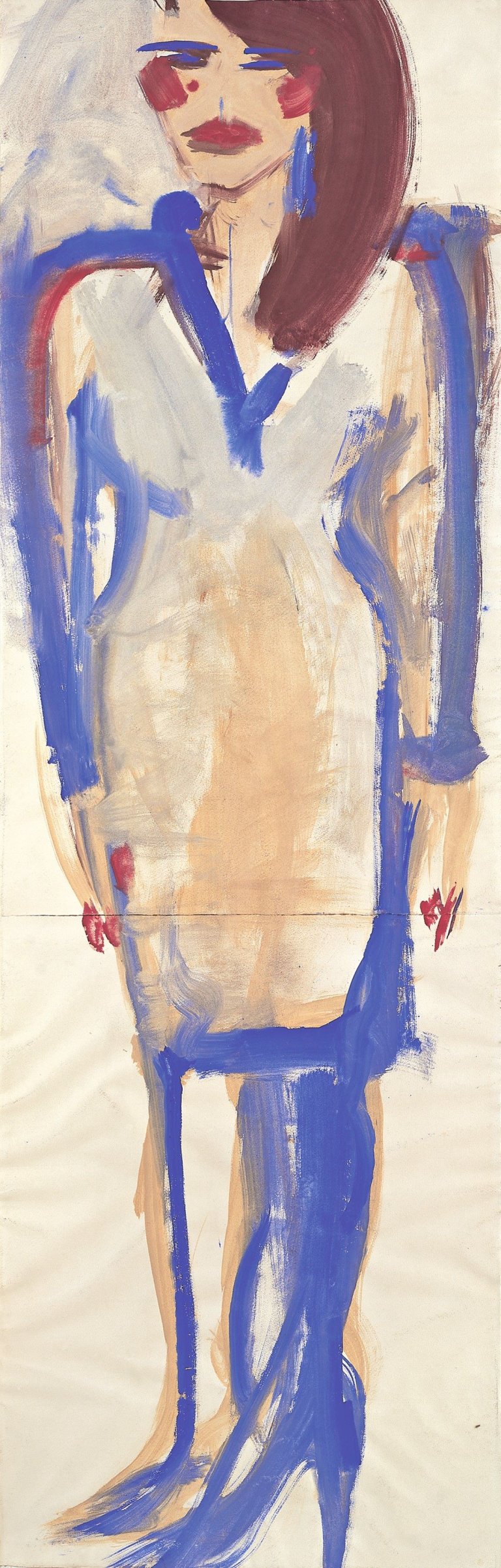 Auf diesem Bild ist das folgende Kunstwerk zu sehen: Elvira Bach. Erste Frauengestalt. 1979.
