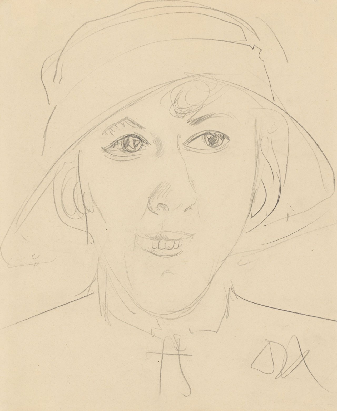 Auf diesem Bild ist das folgende Kunstwerk zu sehen: Otto Dix. „Frau mit Hut“. Um 1920.