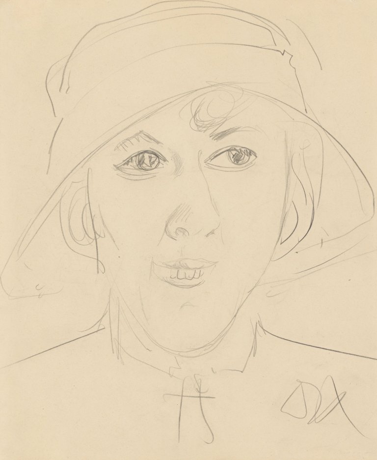 Auf diesem Bild ist das folgende Kunstwerk zu sehen: Otto Dix. „Frau mit Hut“. Um 1920.