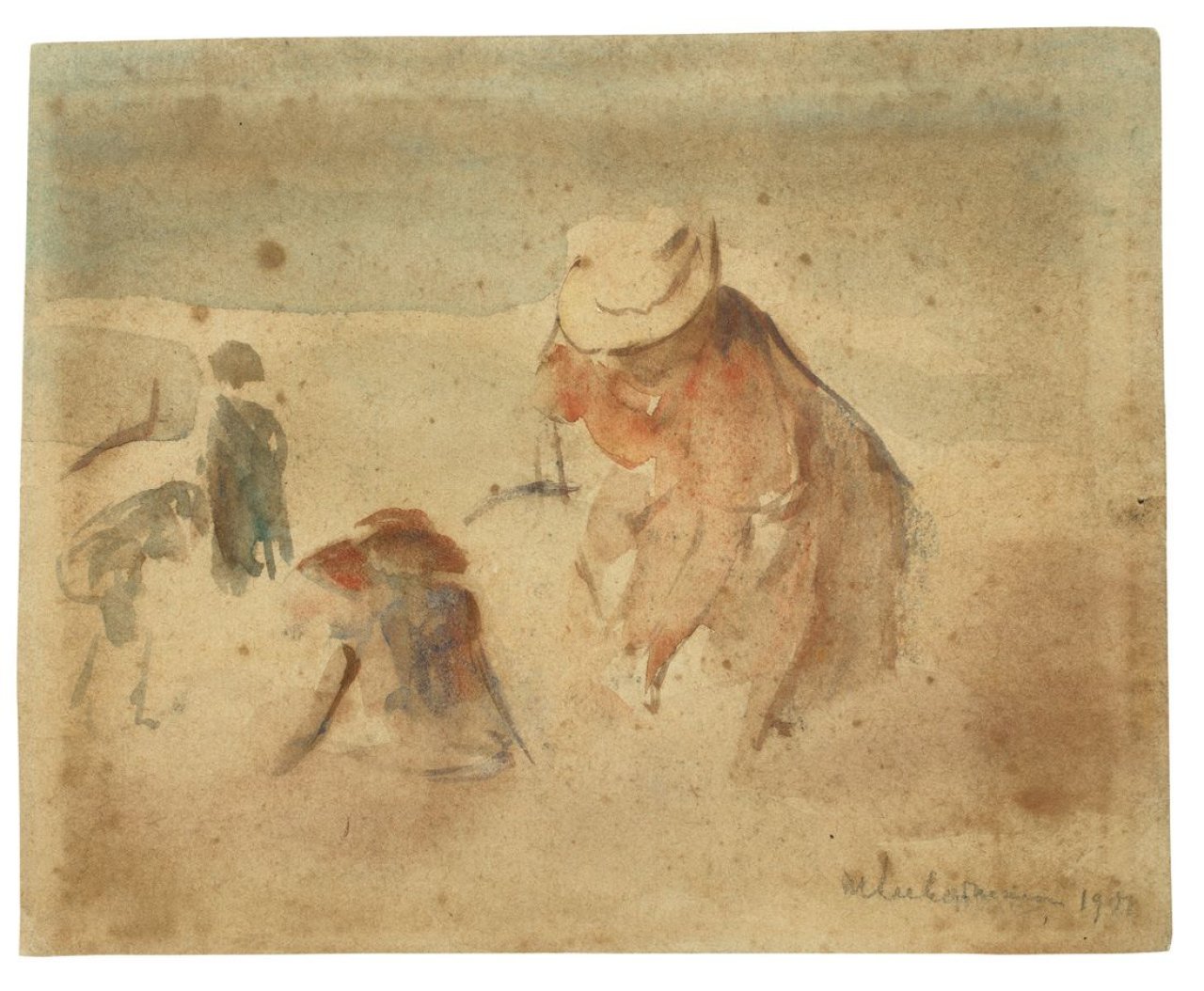 This picture shows the following artwork: Max Liebermann. Am Strand. 1901.