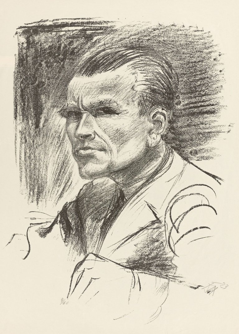 Auf diesem Bild ist das folgende Kunstwerk zu sehen: Otto Dix. „Selbstporträt“. 1923.