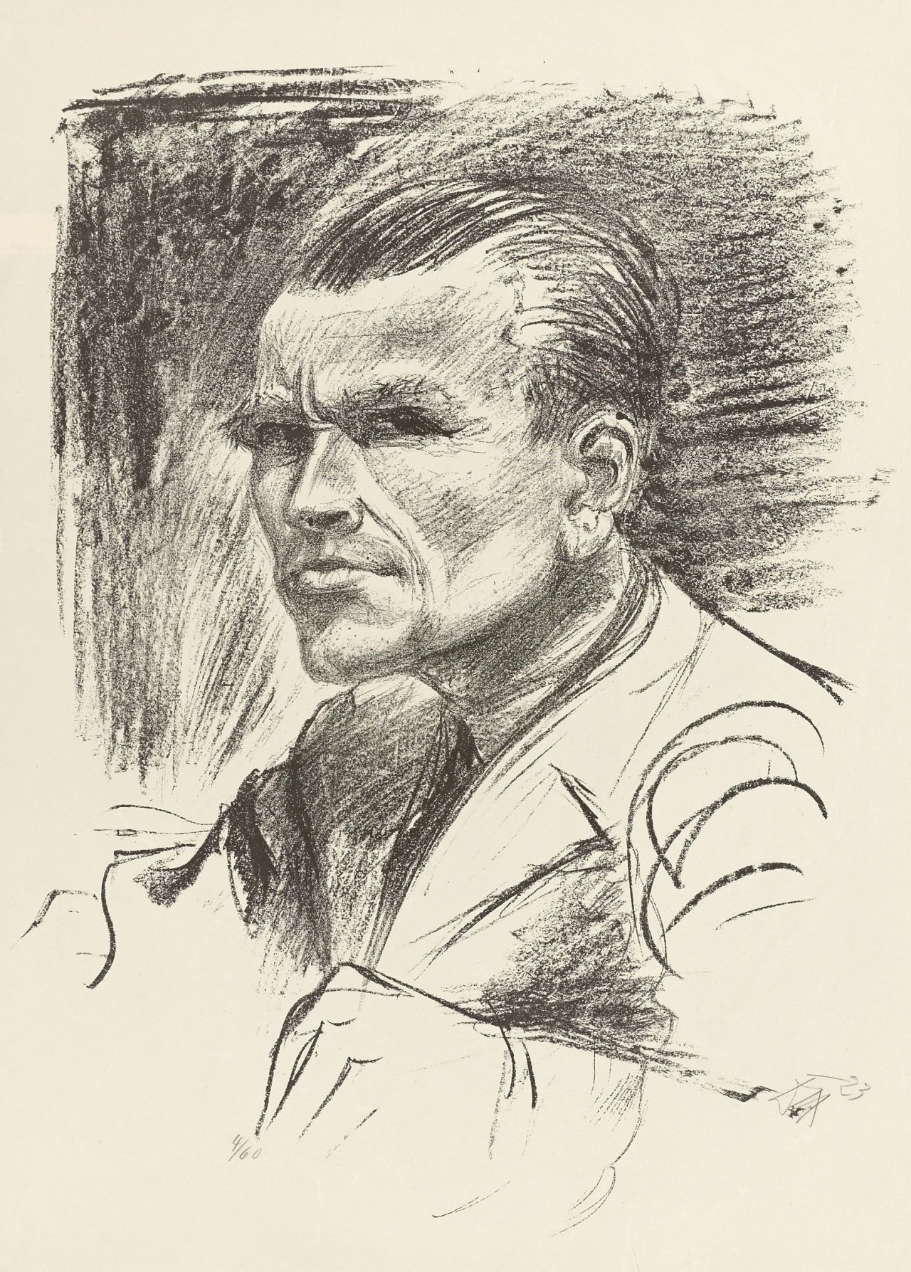 Auf diesem Bild ist das folgende Kunstwerk zu sehen: Otto Dix. „Selbstporträt“. 1923.