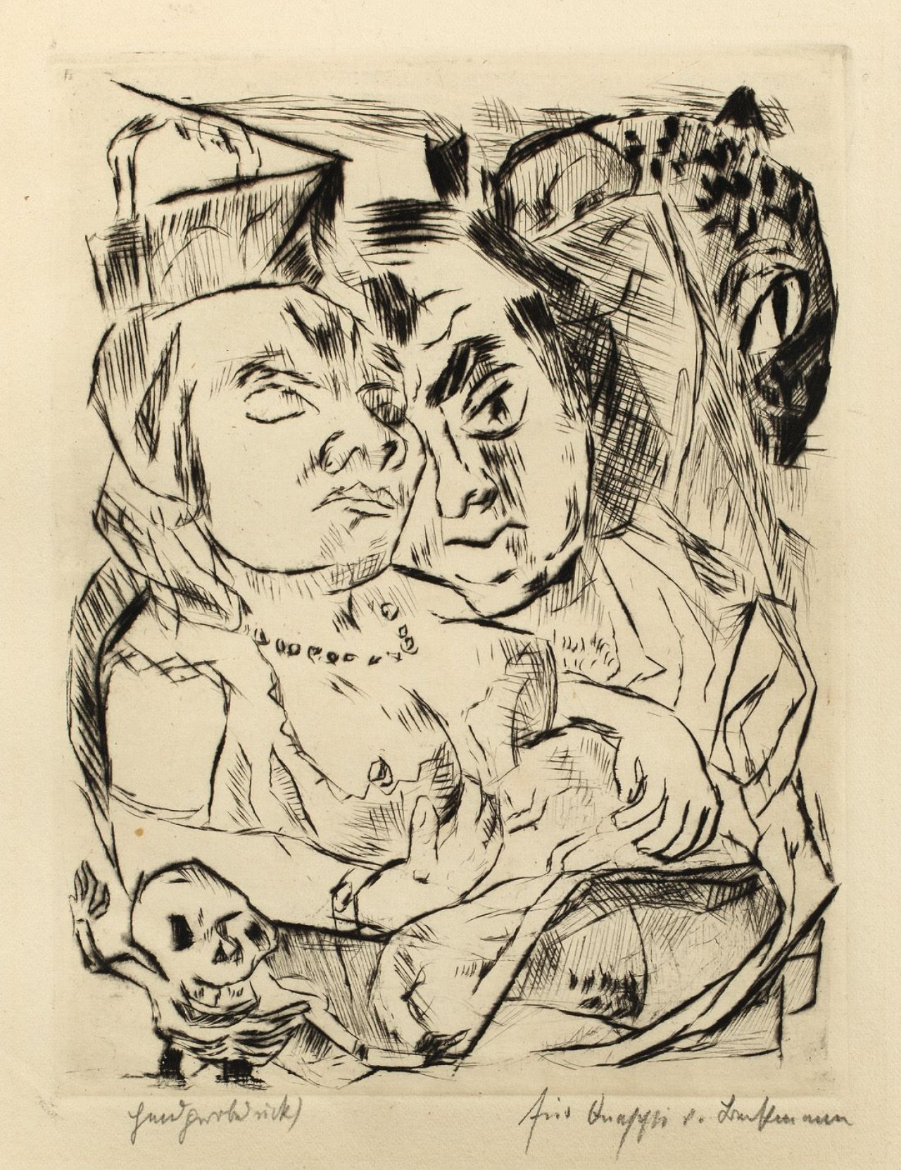 Auf diesem Bild ist das folgende Kunstwerk zu sehen: Max Beckmann. „Die Fürstin: Illustration zu Kapitel 5“. 1917.