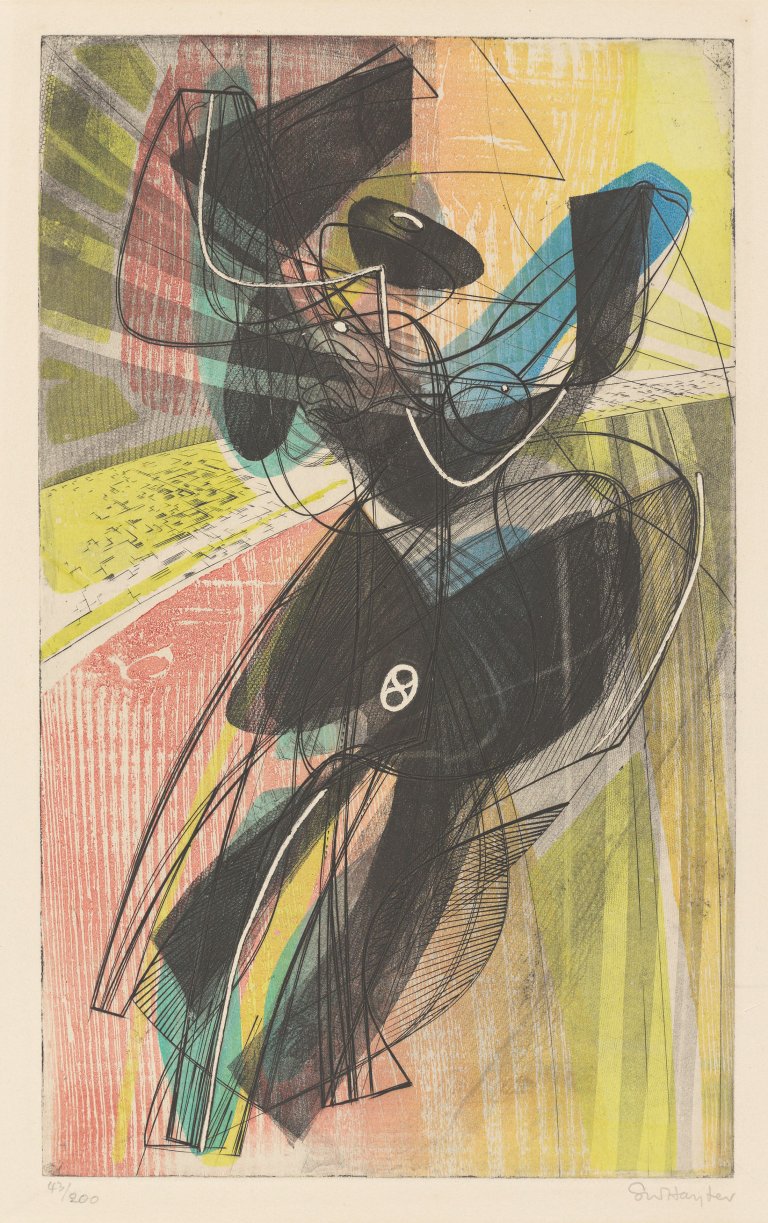 Auf diesem Bild ist das folgende Kunstwerk zu sehen: Stanley William Hayter. „Danse du Soleil“. 1951.