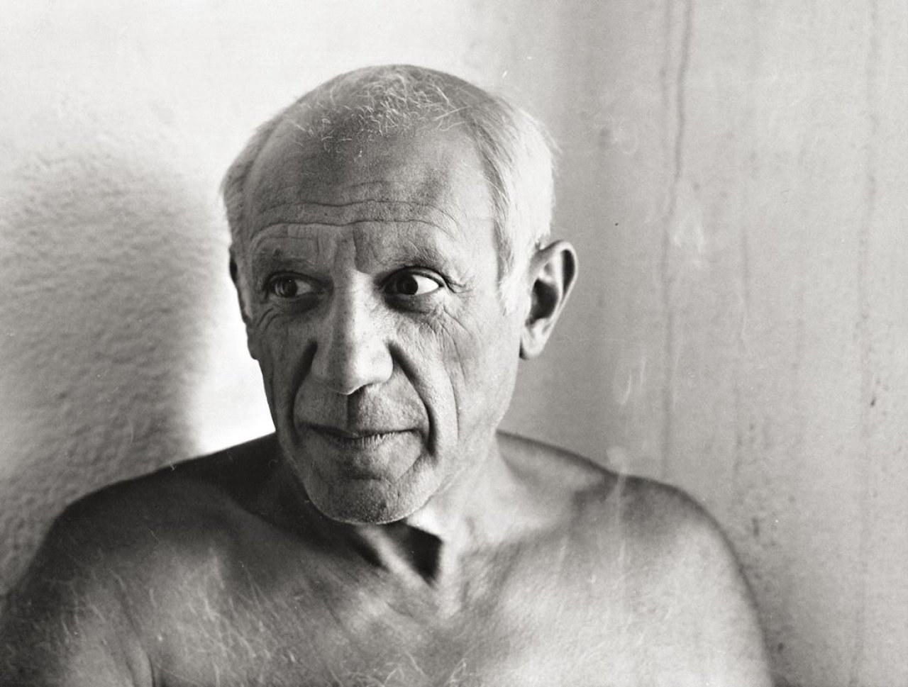 Auf diesem Bild ist das folgende Kunstwerk zu sehen: Gjon Mili. Pablo Picasso. 1949.