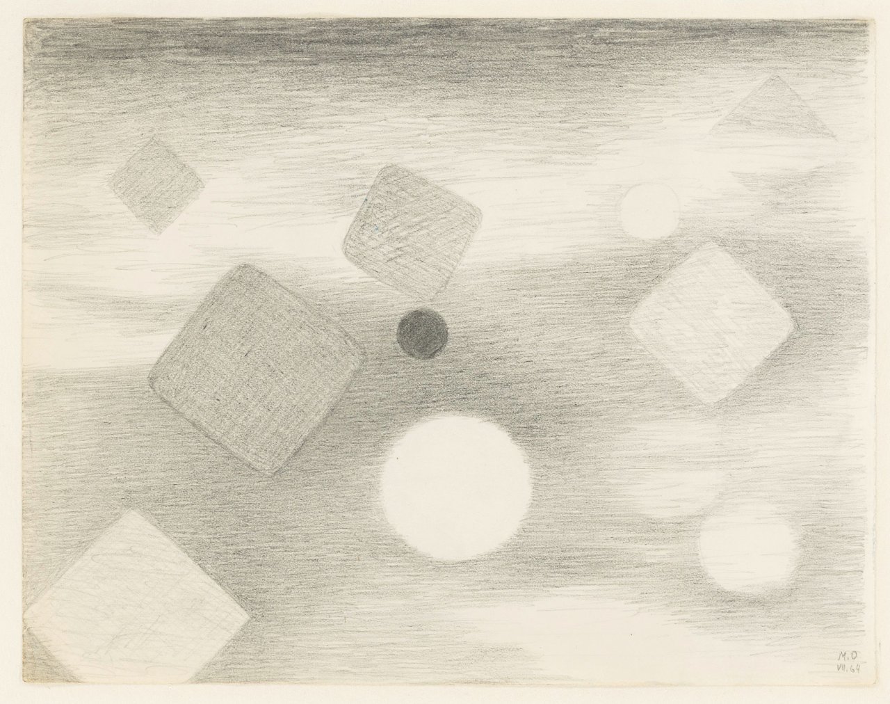 Auf diesem Bild ist das folgende Kunstwerk zu sehen: Meret Oppenheim. Sommerdunst. 1964.