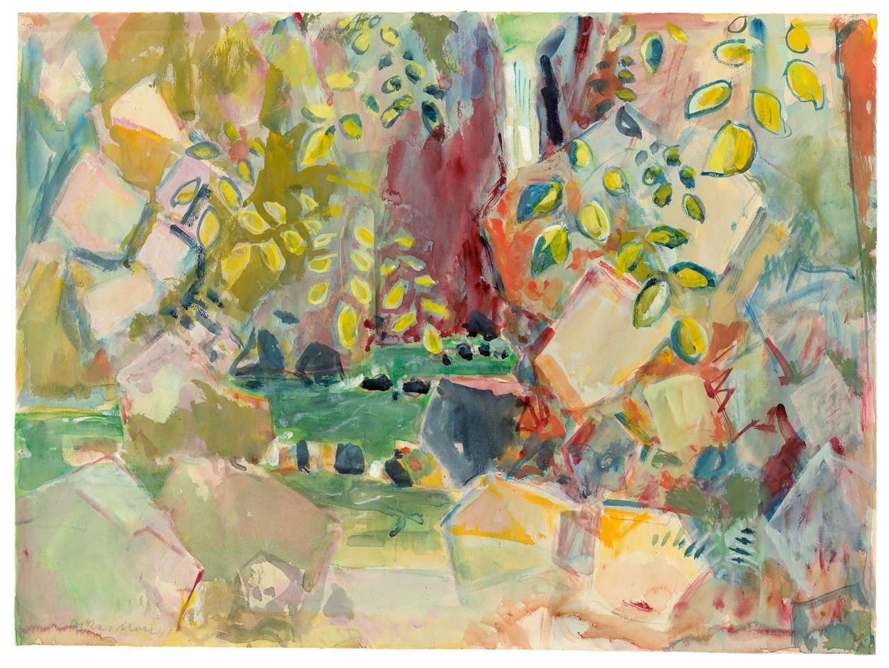 Auf diesem Bild ist das folgende Kunstwerk zu sehen: Oskar Moll. „Wasserfall“. 1941.
