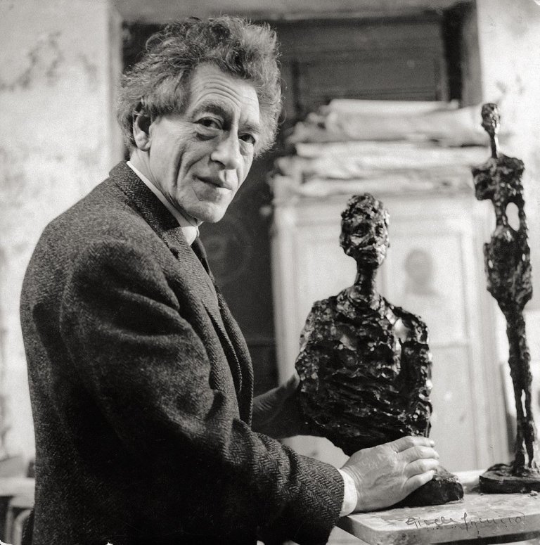 Auf diesem Bild ist das folgende Kunstwerk zu sehen: Gisèle Freund. „Giacometti, Paris“. 1965.