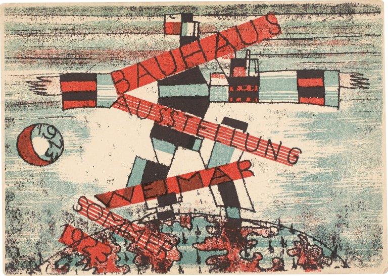 Auf diesem Bild ist das folgende Kunstwerk zu sehen: Ludwig Hirschfeld-Mack. „Bauhaus Ausstellung Weimar Sommer 1923“. 1923.