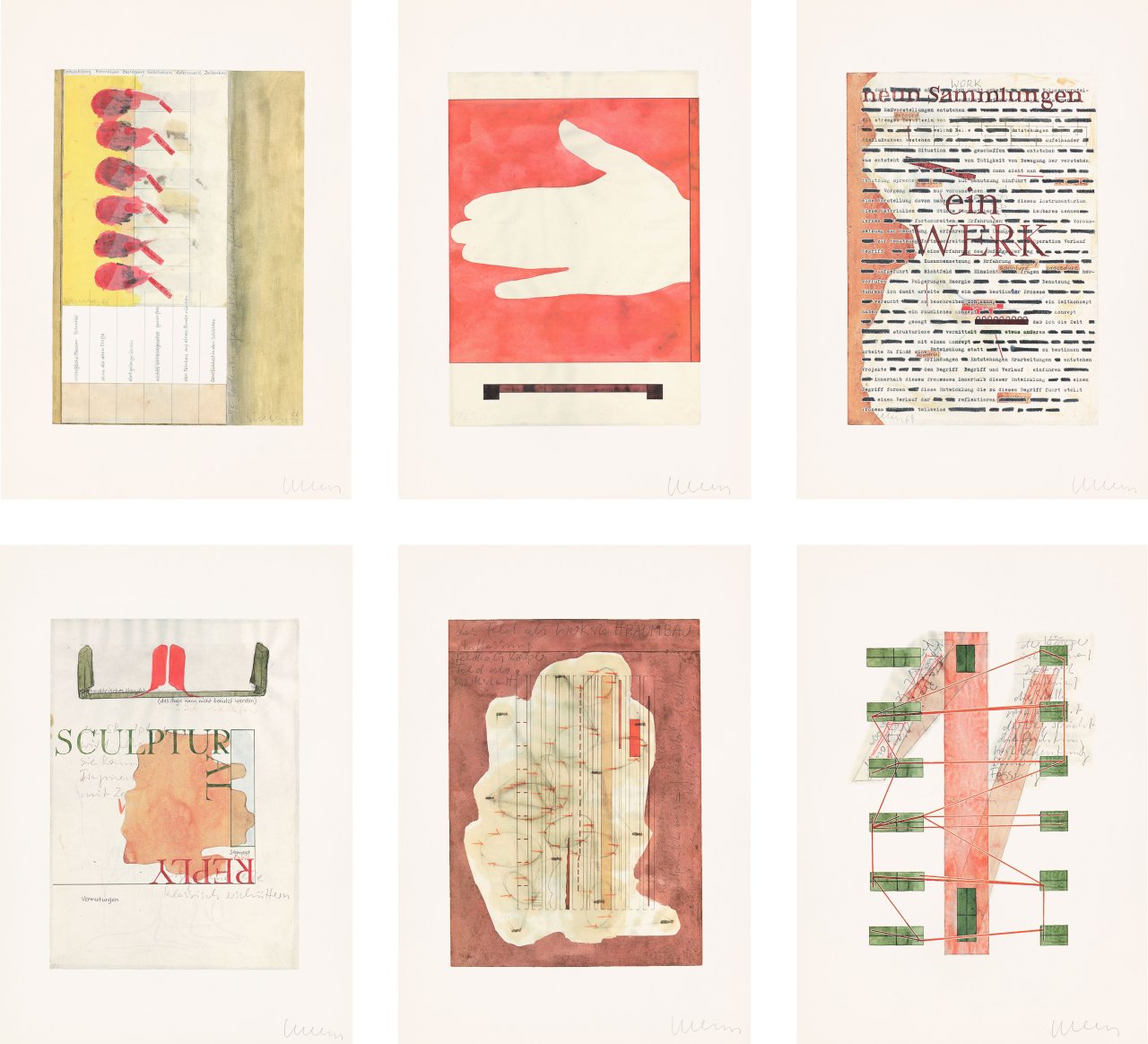 Auf diesem Bild ist das folgende Kunstwerk zu sehen: Franz Erhard Walther. „Zerfall des Sockels Werkbau die Bilder sind im Kopf“. 1996.