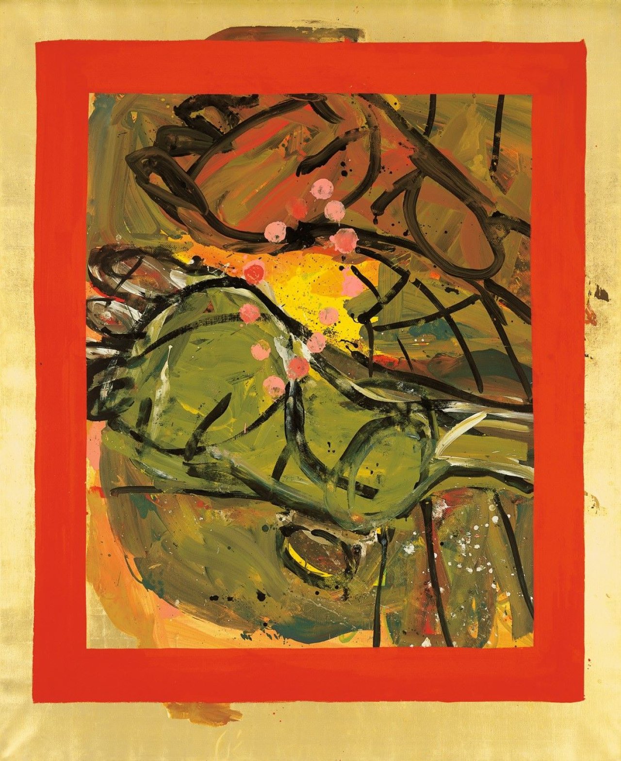 This picture shows the following artwork: Georg Baselitz. „de Chiricos Selbstbildnis“. 1995.