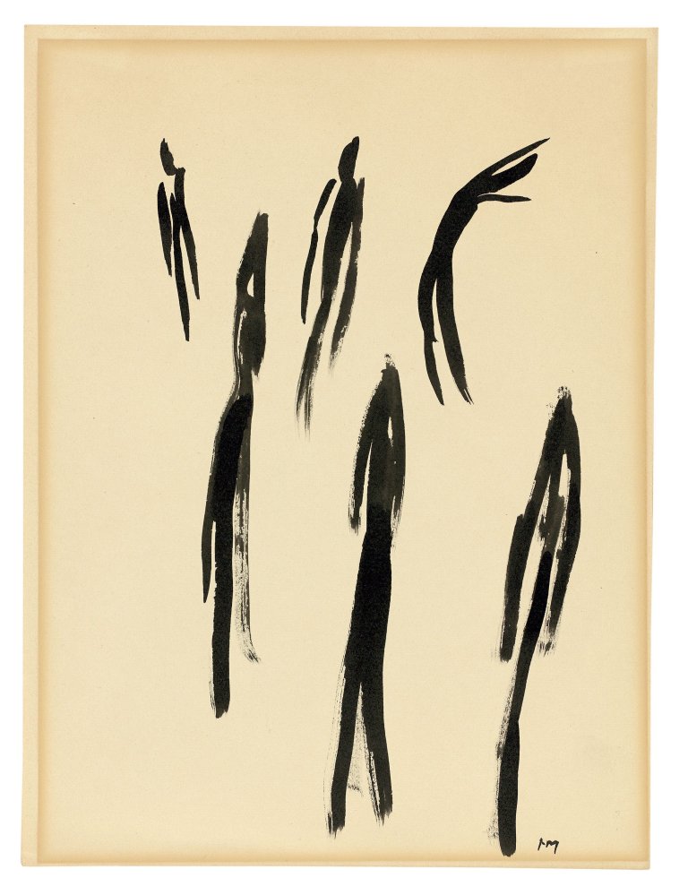Auf diesem Bild ist das folgende Kunstwerk zu sehen: Henri Michaux. Mouvements. 1950er-Jahre.