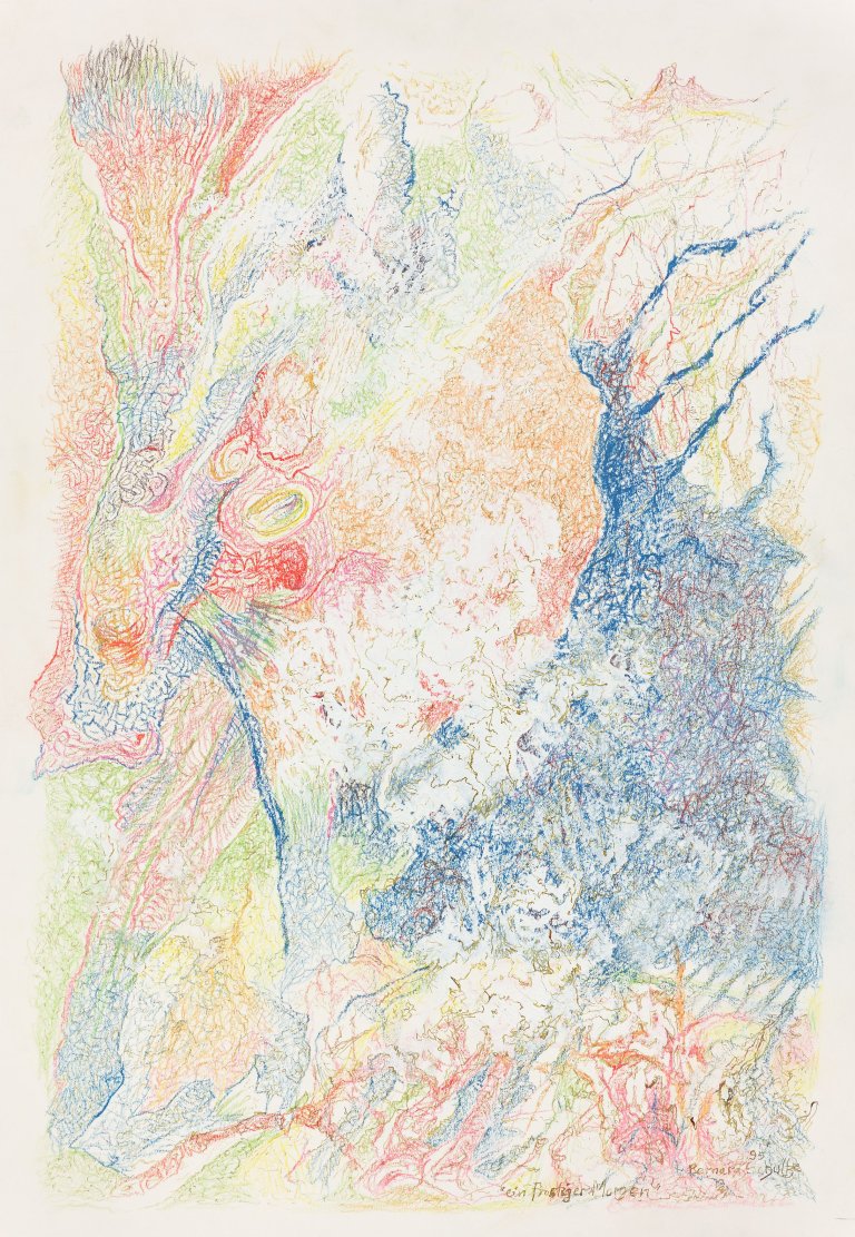 Auf diesem Bild ist das folgende Kunstwerk zu sehen: Bernard Schultze. „Ein frostiger Morgen“. 1995.