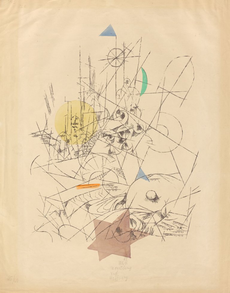 This picture shows the following artwork: Paul Klee. ”Zerstörung und Hoffnung”. 1916.
