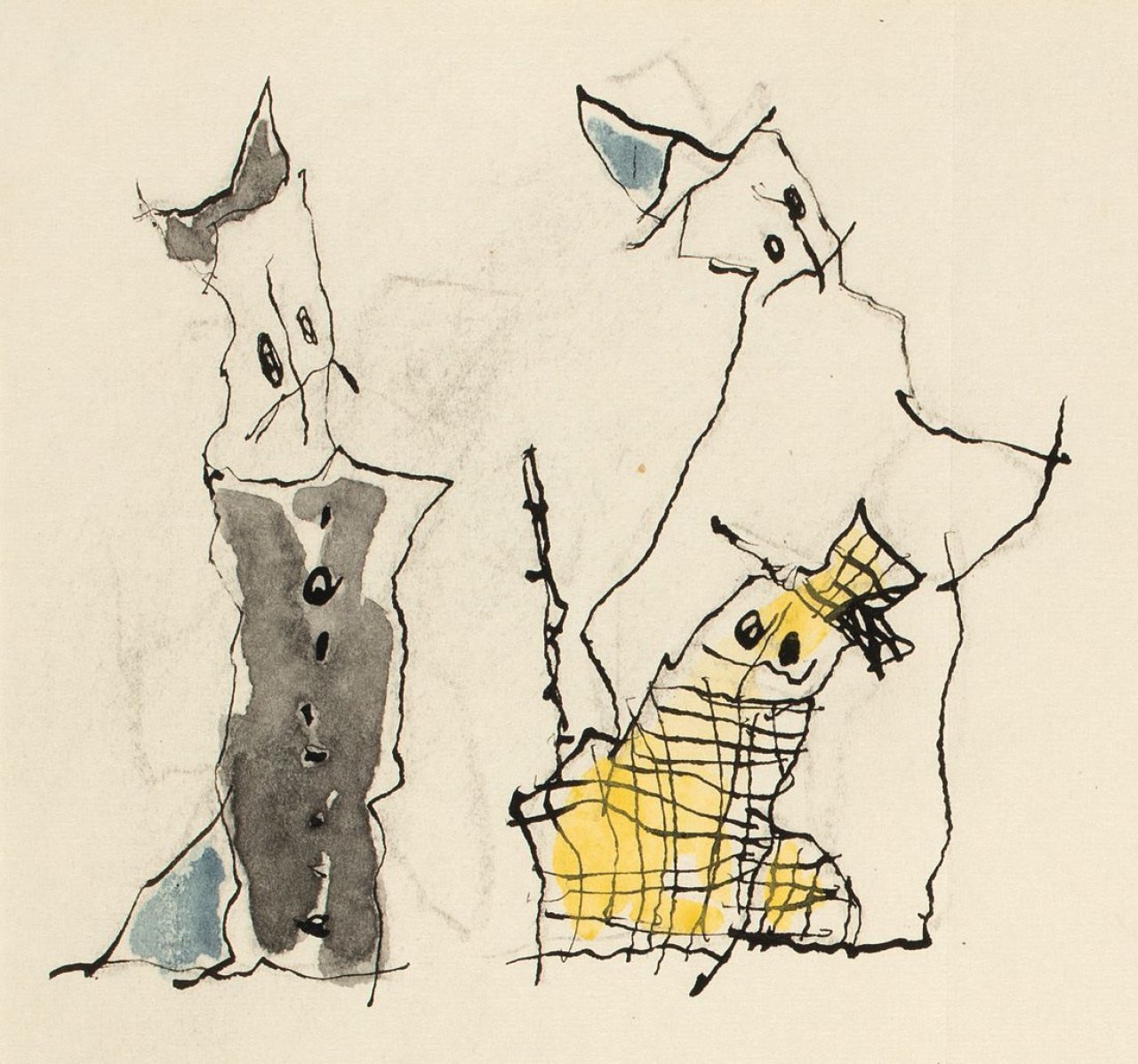 This picture shows the following artwork: Lyonel Feininger. Ghosties. 1952.