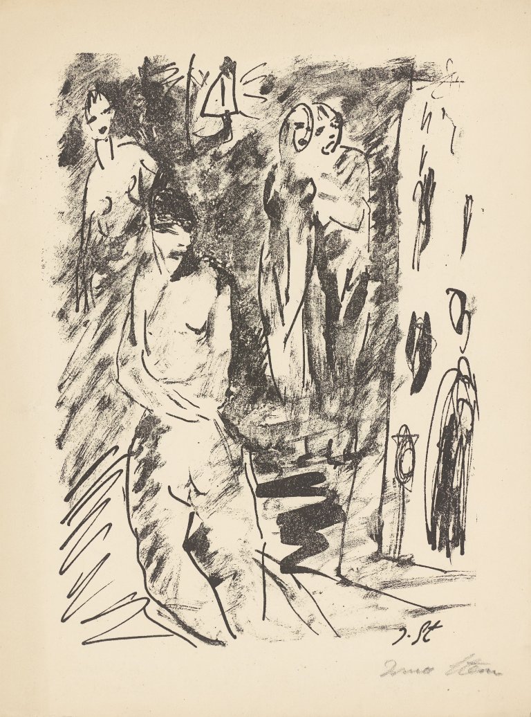 Auf diesem Bild ist das folgende Kunstwerk zu sehen: Irma Stern. Aus: „Visionen. 10 Steinzeichnungen“. 1920.