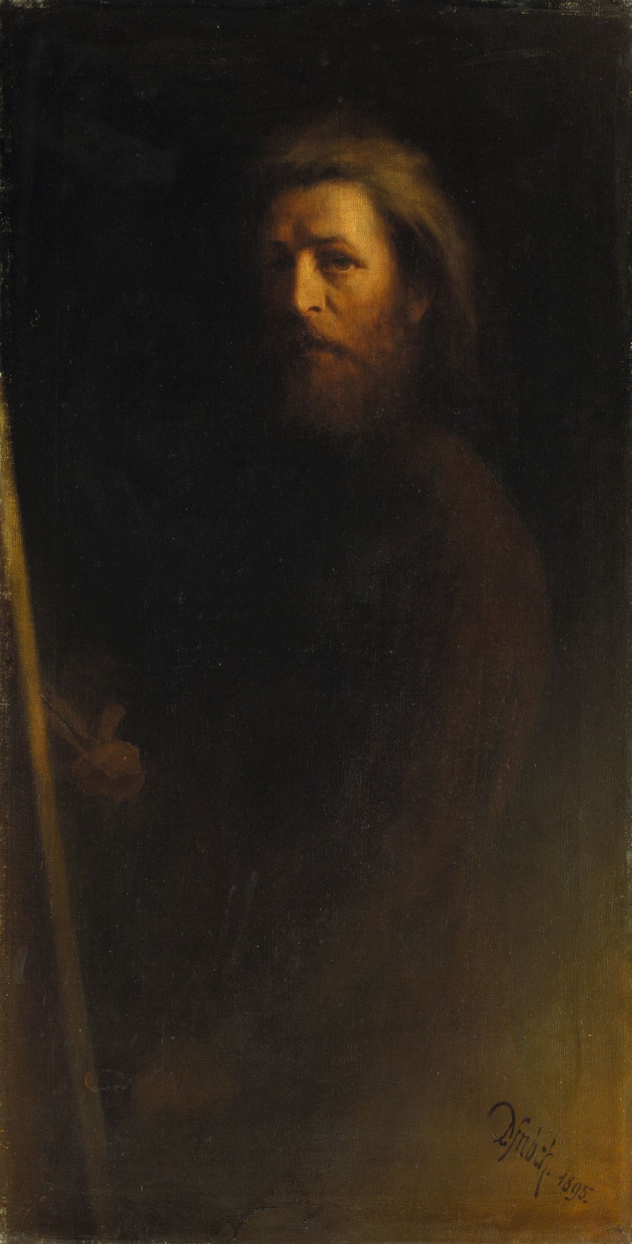 Auf diesem Bild ist das folgende Kunstwerk zu sehen: Karl Wilhelm Diefenbach. „Selbstbildnis“. 1895.