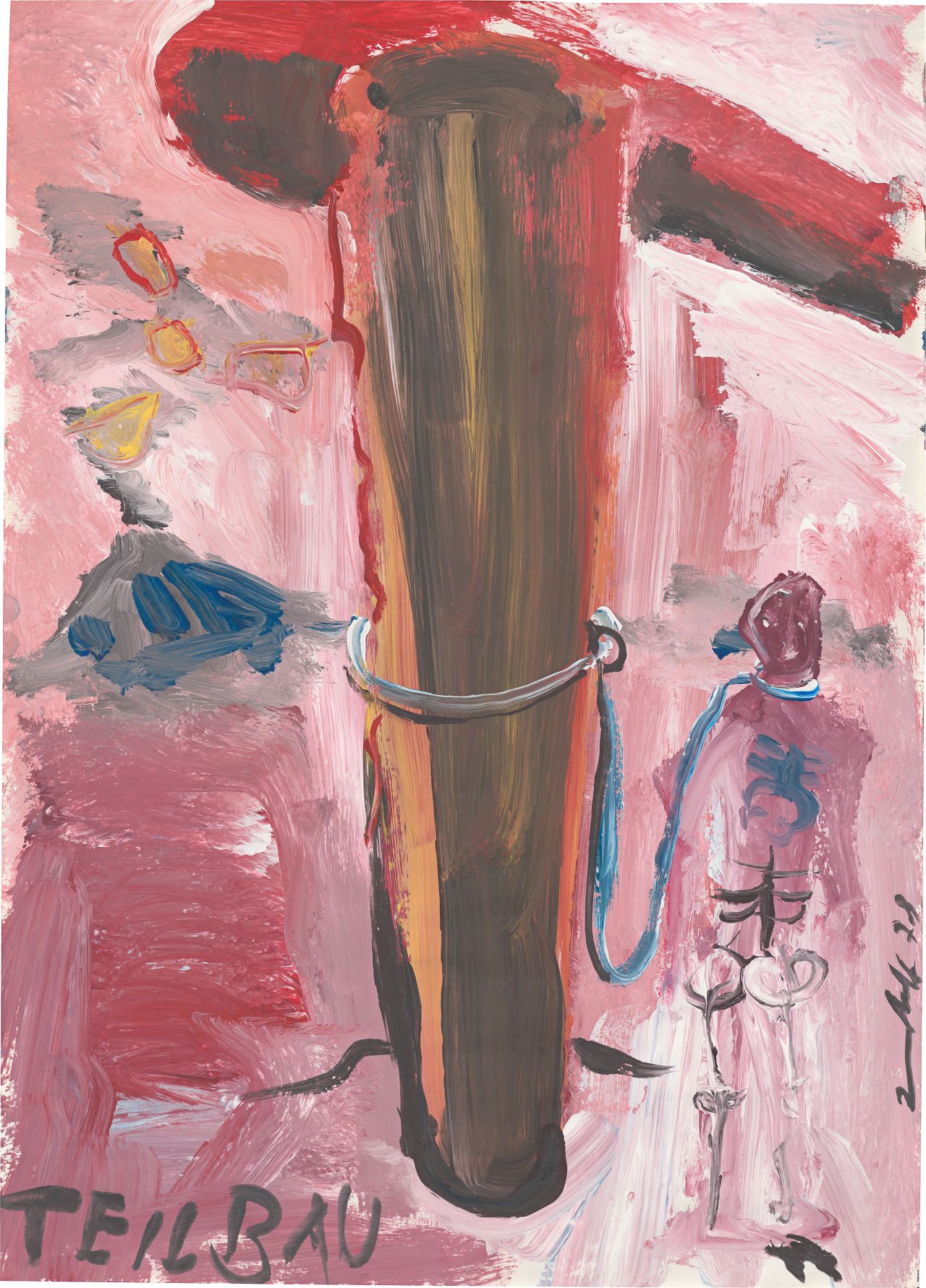 This picture shows the following artwork: Jörg Immendorff. ”TEILBAU”. 1978.