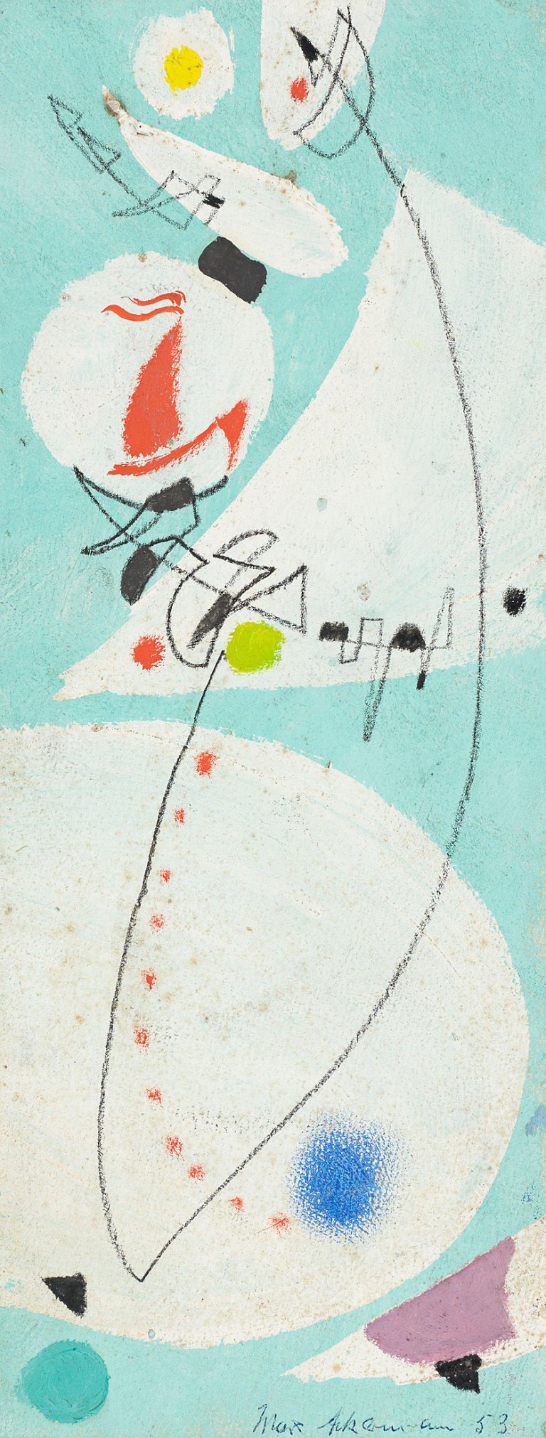Auf diesem Bild ist das folgende Kunstwerk zu sehen: Max Ackermann. Ohne Titel. 1953.
