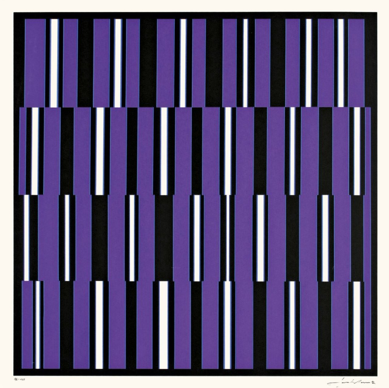 Auf diesem Bild ist das folgende Kunstwerk zu sehen: Günter Fruhtrunk. Aus: „Sechs Serigraphien“. 1967.