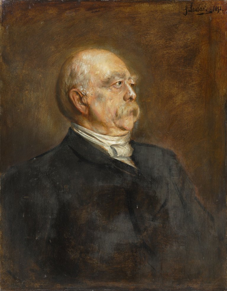 Auf diesem Bild ist das folgende Kunstwerk zu sehen: Franz von Lenbach. Otto Fürst von Bismarck. 1891.