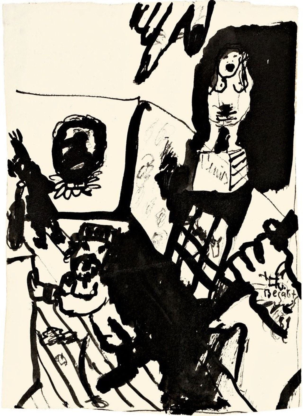 This picture shows the following artwork: Klaus Fußmann. Untitled (Figuren). (before) 1981.
