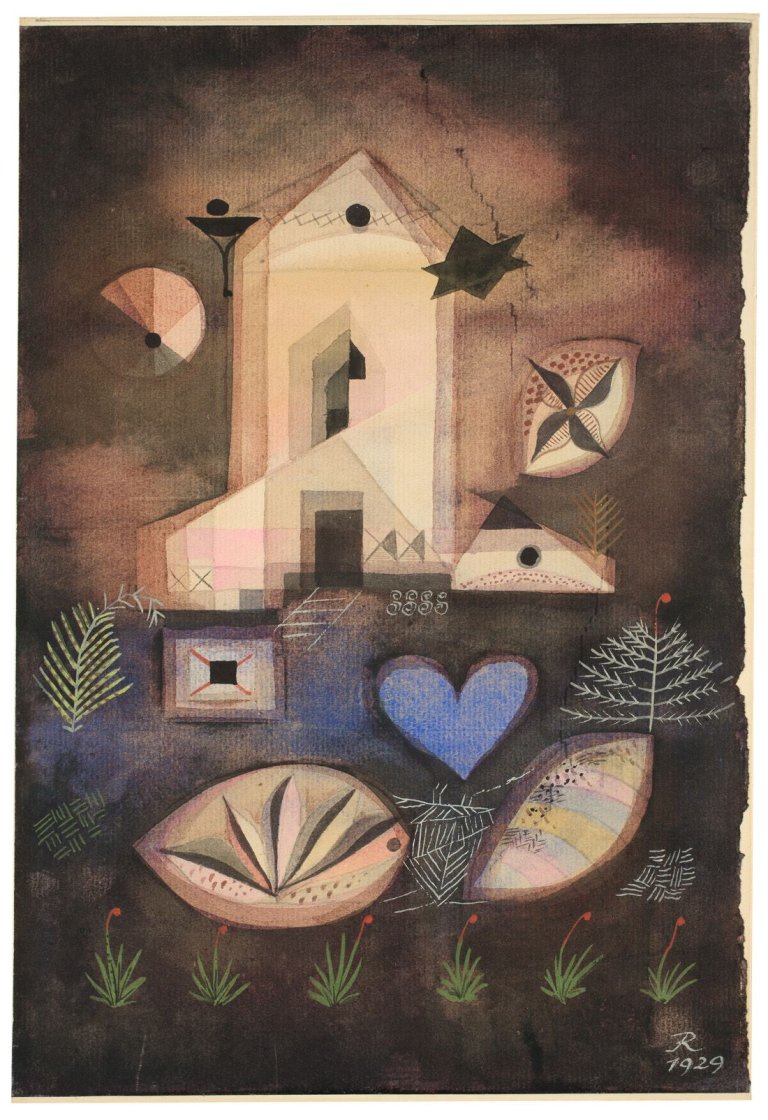 Auf diesem Bild ist das folgende Kunstwerk zu sehen: Hans Reichel. Das versunkene Haus. 1929.