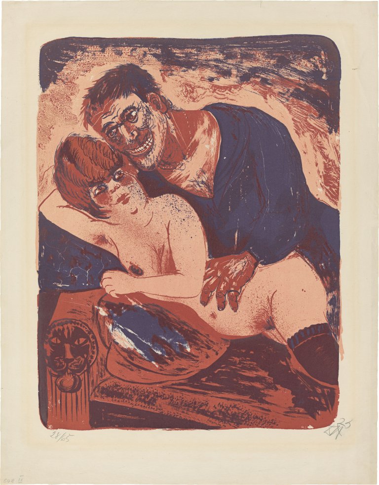 Auf diesem Bild ist das folgende Kunstwerk zu sehen: Otto Dix. „Matrose und Mädchen“. 1923.