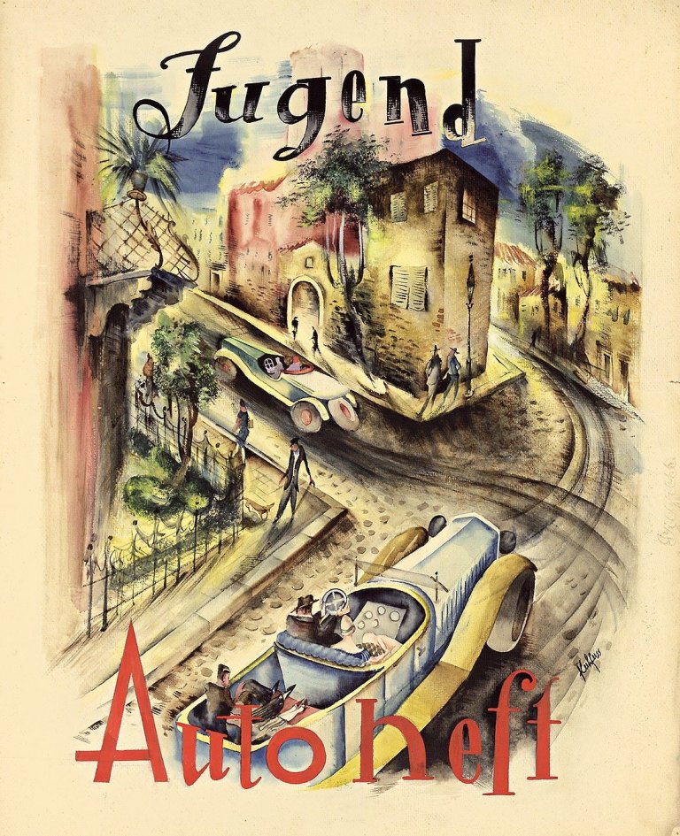 Auf diesem Bild ist das folgende Kunstwerk zu sehen: Paul Kuhfuss. Autostraße. 1929.