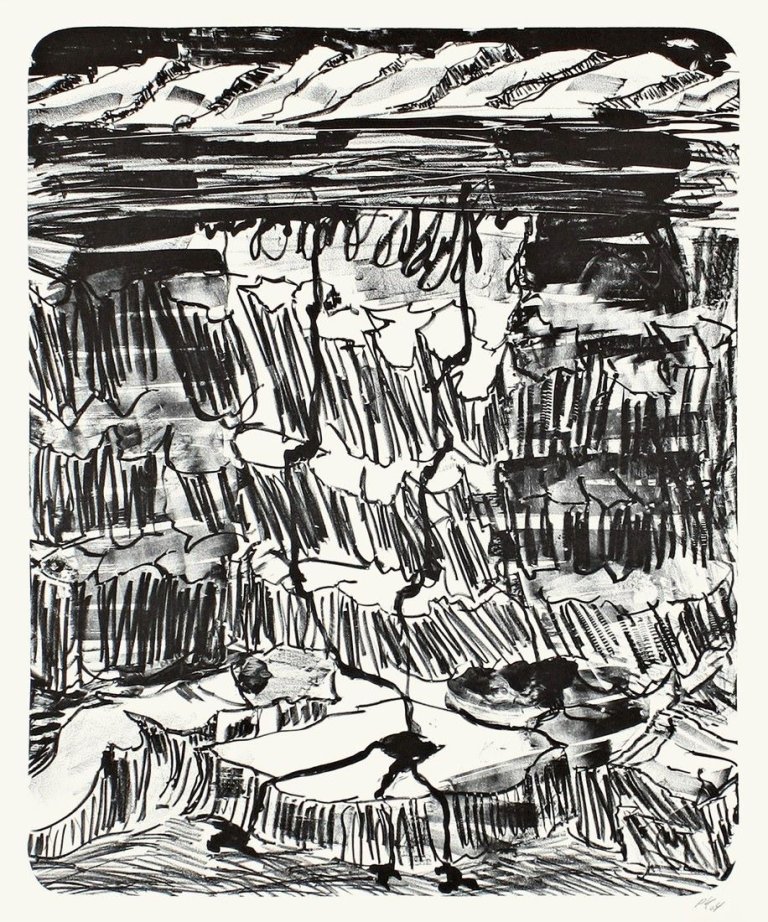 Auf diesem Bild ist das folgende Kunstwerk zu sehen: Per Kirkeby. Ohne Titel. 2004.