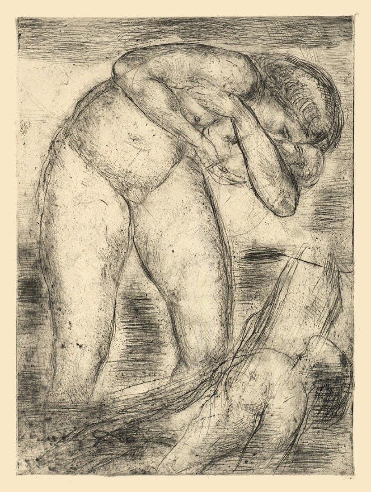 Auf diesem Bild ist das folgende Kunstwerk zu sehen: Wilhelm Lehmbruck. „Überschwemmung“. 1914.