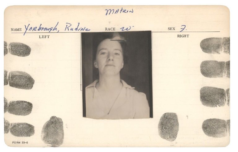 Auf diesem Bild ist das folgende Kunstwerk zu sehen:  Anonym. „Various male and female mugshots, Fulton County Prison Farm, Atlanta, Georgia“. 1956–1972.