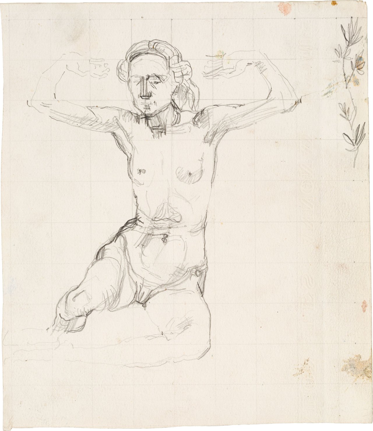 Auf diesem Bild ist das folgende Kunstwerk zu sehen: Ferdinand Hodler. „Erwachende (Studie zu „Der Tag“)“. 1899.