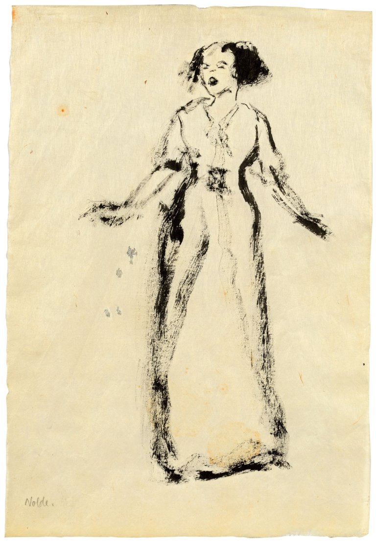 This picture shows the following artwork: Emil Nolde. ”Diseuse”. 1910/11.