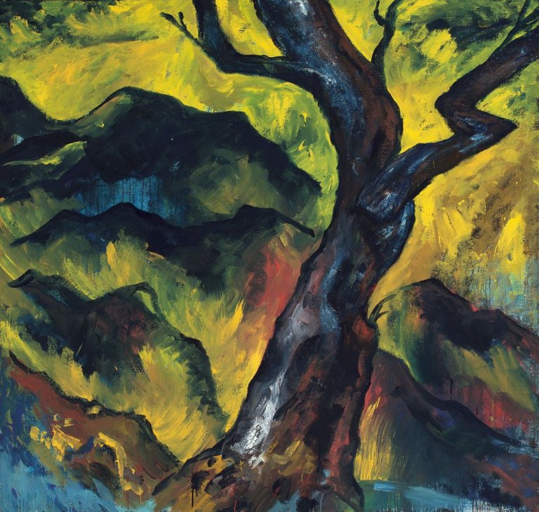 Auf diesem Bild ist das folgende Kunstwerk zu sehen: Bernd Zimmer. „Waldbrand“. 1984.