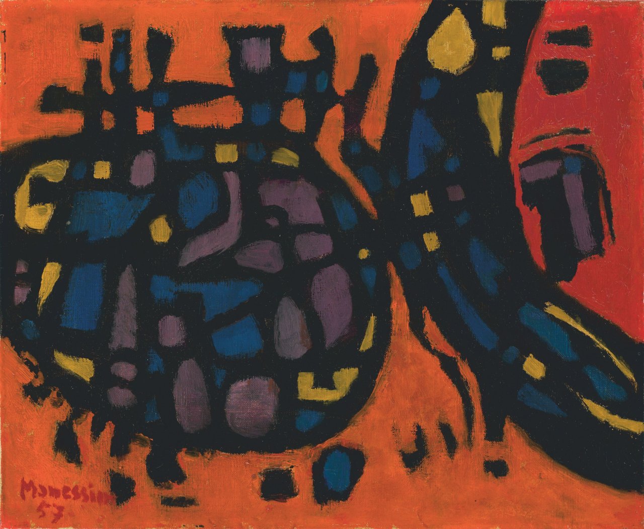 Auf diesem Bild ist das folgende Kunstwerk zu sehen: Alfred Manessier. Ohne Titel. 1957.