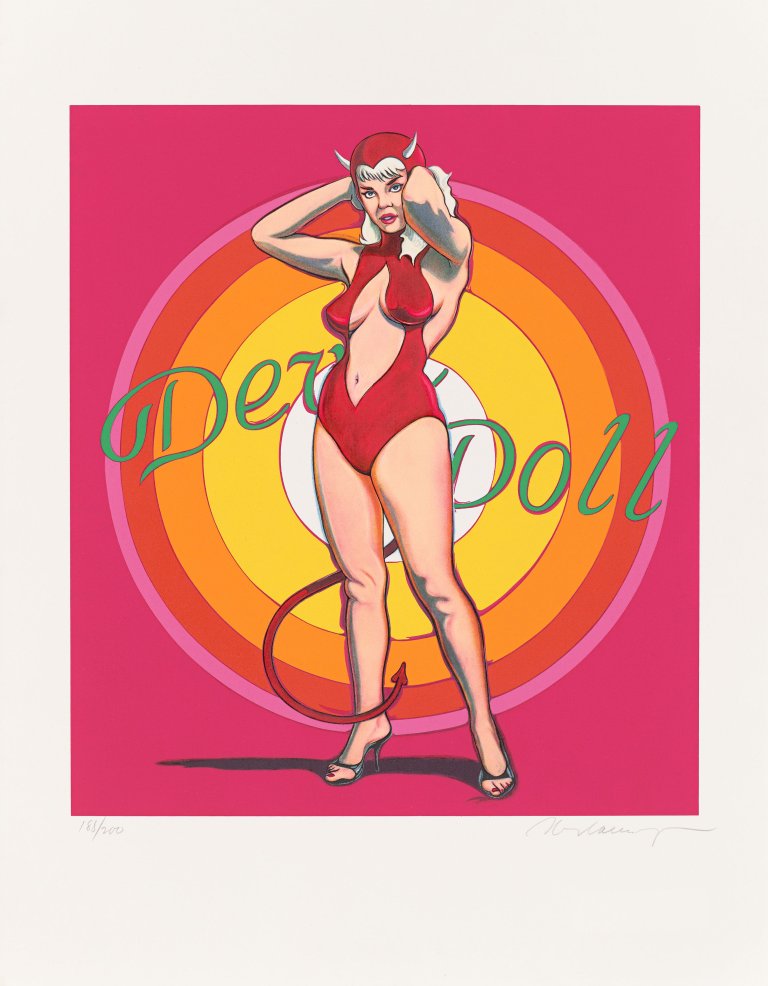 Auf diesem Bild ist das folgende Kunstwerk zu sehen: Mel Ramos. „Wonder Woman“ / „Devil Doll“. 1979 / 1997.