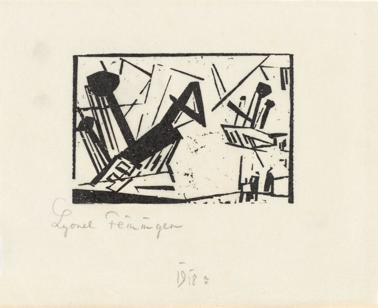Auf diesem Bild ist das folgende Kunstwerk zu sehen: Lyonel Feininger. „Wrack 2“. 1919.